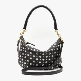 Petit Moyen Messenger (Black Nappa with Silver Studs)