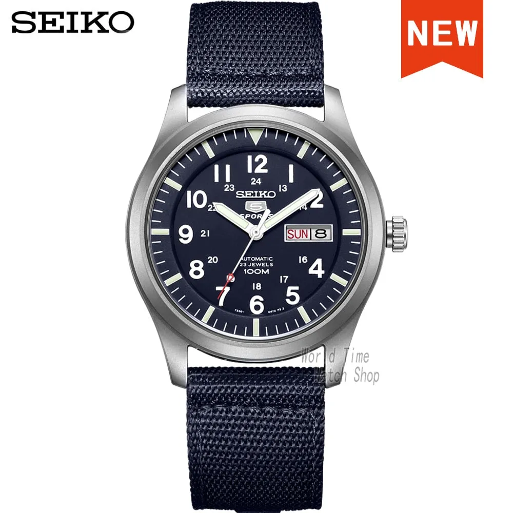 Seiko watch for men  quartz Chronograph Top Luxury Brand Waterproof Sport Clock Wrist Mens Watches set relogio masculino SNZG13J