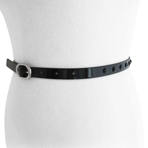 Steve Madden Thin Classic Faux Leather Nude Belt