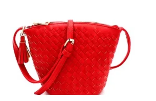 Tassel Accent Woven Crossbody