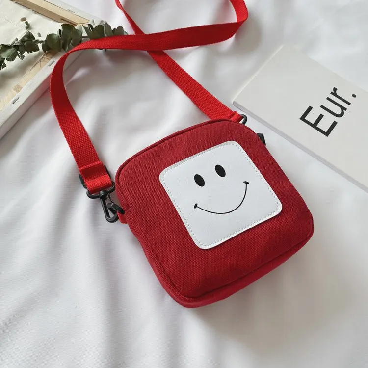 Wholesale Canvas Smiley Cute Messenger Bag JDC-SD-KR045