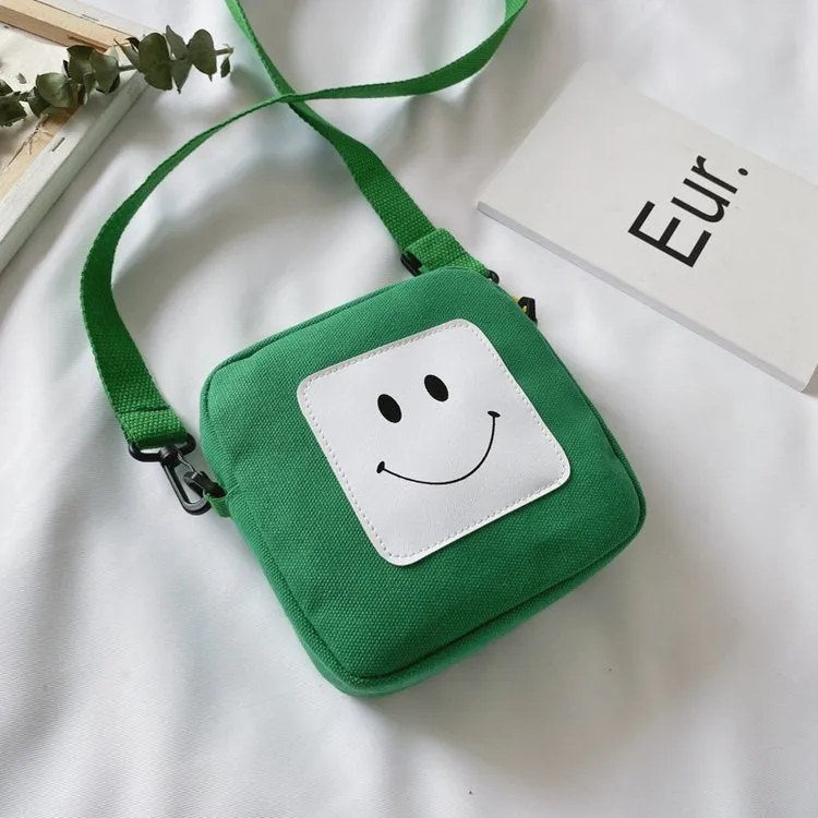 Wholesale Canvas Smiley Cute Messenger Bag JDC-SD-KR045