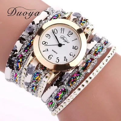 Women Watches Bracelet watch reloj mujer 2017 Luxury Famous Brands Quartz Dress Gift Flower Crystal Clock